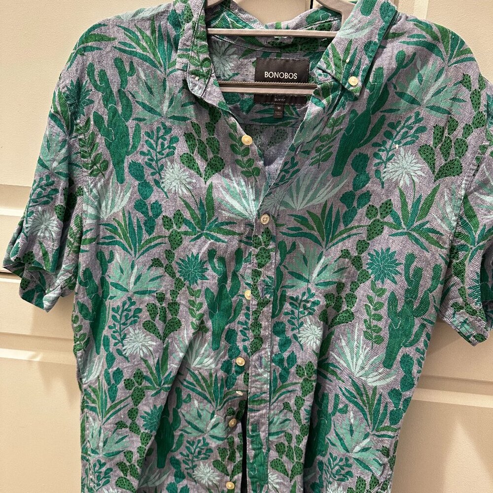 Bonobos Chambray/Cactus Riviera Shirt